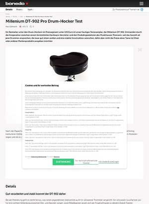Bonedo.de Millenium DT-902 Pro Drum-Hocker Bonedo.de Millenium DT-902 Pro Drum-Hocker