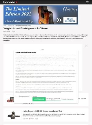 Bonedo.de Vergleichstest Einsteigersets E-Gitarre Bonedo.de Vergleichstest Einsteigersets E-Gitarre