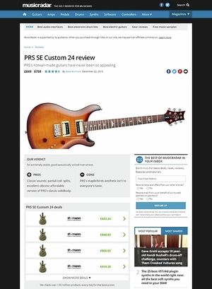MusicRadar.com PRS SE Custom 24 MusicRadar.com PRS SE Custom 24