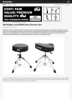 Bonedo.de DW 9120AL und 9100M Drum Thrones Bonedo.de DW 9120AL und 9100M Drum Thrones