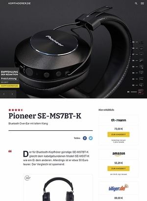 Kopfhoerer.de Pioneer SE-MS7BT-K Black Kopfhoerer.de Pioneer SE-MS7BT-K Black