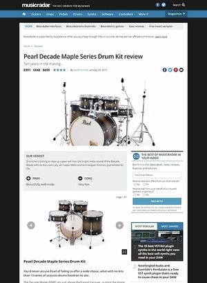 MusicRadar.com Pearl Decade Maple Series Drum Kit MusicRadar.com Pearl Decade Maple Series Drum Kit