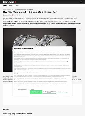 Bonedo.de DW Thin Aluminium 14x5,5 und 14x6,5 Snares Bonedo.de DW Thin Aluminium 14x5,5 und 14x6,5 Snares