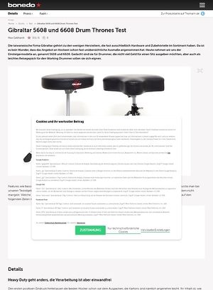 Bonedo.de Gibraltar 5608 und 6608 Drum Thrones Bonedo.de Gibraltar 5608 und 6608 Drum Thrones