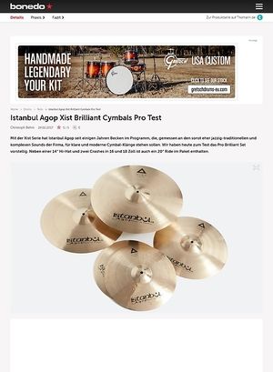 Bonedo.de Istanbul Agop Xist Brilliant Cymbals Pro Bonedo.de Istanbul Agop Xist Brilliant Cymbals Pro