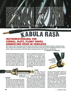Gitarre & Bass Kabula Rasa - der Vergleichstest! Gitarre & Bass Kabula Rasa - der Vergleichstest!