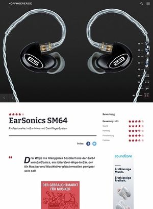 Kopfhoerer.de Earsonics SM64 Kopfhoerer.de Earsonics SM64