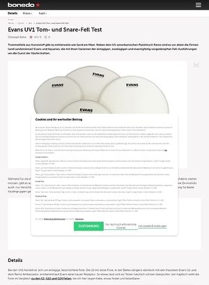 Bonedo.de Evans UV1 Tom- und Snare-Fell Bonedo.de Evans UV1 Tom- und Snare-Fell