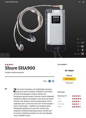 Kopfhoerer.de Shure SHA900 Kopfhoerer.de Shure SHA900