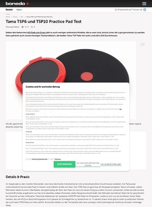Bonedo.de Tama TSP6 und TSP10 Practice Pad Bonedo.de Tama TSP6 und TSP10 Practice Pad