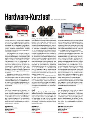 Beat Miktek MK300, AKG K92, Rupert Neve Designs RNHP Beat Miktek MK300, AKG K92, Rupert Neve Designs RNHP