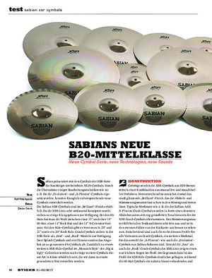 Sticks Sabian XSR Cymbals Sticks Sabian XSR Cymbals