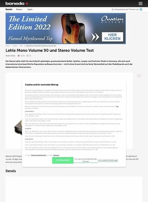 Bonedo.de Lehle Mono Volume 90 und Stereo Volume Bonedo.de Lehle Mono Volume 90 und Stereo Volume