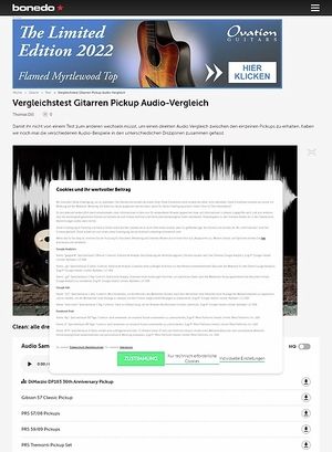 Bonedo.de Pickup Testmarathon Audio Vergleich Bonedo.de Pickup Testmarathon Audio Vergleich