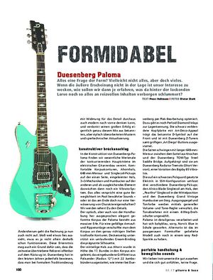 Gitarre & Bass Duesenberg Paloma Gitarre & Bass Duesenberg Paloma