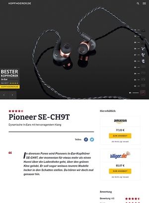 Kopfhoerer.de Pioneer SE-CH9T-K Black Kopfhoerer.de Pioneer SE-CH9T-K Black