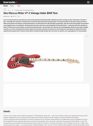 Bonedo.de Sire Marcus Miller V7 4 Vintage Alder Bonedo.de Sire Marcus Miller V7 4 Vintage Alder