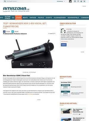 Amazona.de Sennheiser XSW 2-835 Vocal Set Amazona.de Sennheiser XSW 2-835 Vocal Set