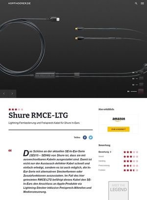 Kopfhoerer.de Shure RMCE-LTG Kopfhoerer.de Shure RMCE-LTG