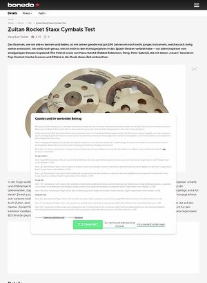 Bonedo.de Zultan Rocket Staxx Cymbals Bonedo.de Zultan Rocket Staxx Cymbals