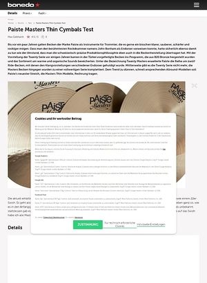 Bonedo.de Paiste Masters Thin Cymbals Bonedo.de Paiste Masters Thin Cymbals