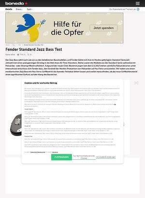 Bonedo.de Fender Standard Jazz Bass Bonedo.de Fender Standard Jazz Bass