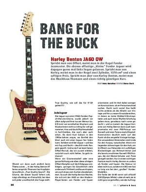 Gitarre & Bass Harley Benton JA60 OW Gitarre & Bass Harley Benton JA60 OW