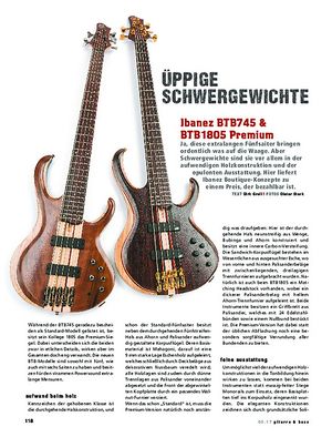 Gitarre & Bass Ibanez BTB 745 & BTB 1805 Premium Gitarre & Bass Ibanez BTB 745 & BTB 1805 Premium