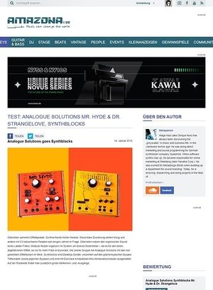 Amazona.de Analogue Solutions Mr. Hyde & Dr. Strangelove Amazona.de Analogue Solutions Mr. Hyde & Dr. Strangelove