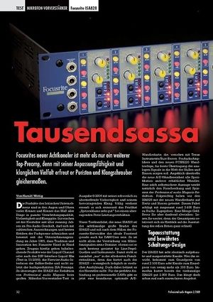 Professional Audio Tausendsassa: Focusrite ISA828 Professional Audio Tausendsassa: Focusrite ISA828