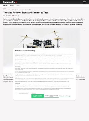 Bonedo.de Yamaha Rydeen Standard Drum Set Bonedo.de Yamaha Rydeen Standard Drum Set