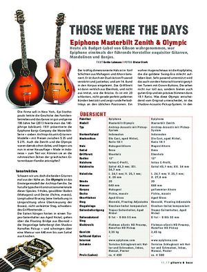 Gitarre & Bass Epiphone Masterbilt Zenith & Olympic Gitarre & Bass Epiphone Masterbilt Zenith & Olympic