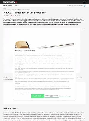 Bonedo.de Mapex Tri Tonal Bass Drum Beater Bonedo.de Mapex Tri Tonal Bass Drum Beater