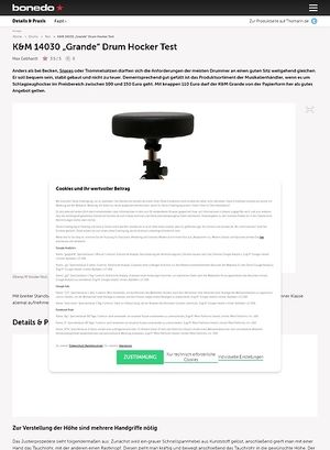 Bonedo.de K&M 14030 Grande Drum Hocker Bonedo.de K&M 14030 Grande Drum Hocker