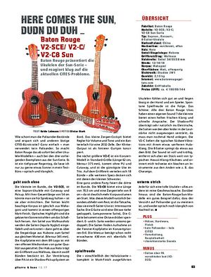 Gitarre & Bass Baton Rouge V2SCE, V2C & V2T8 Sun, Ukulelen Gitarre & Bass Baton Rouge V2SCE, V2C & V2T8 Sun, Ukulelen