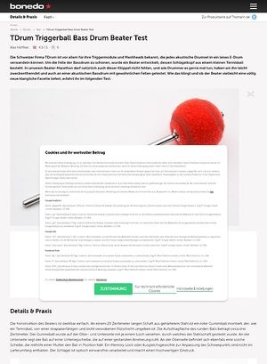Bonedo.de TDrum Triggerball Bass Drum Beater Bonedo.de TDrum Triggerball Bass Drum Beater