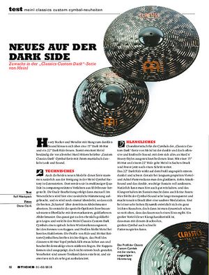 Sticks Meinl Classics Custom Cymbal-Neuheiten Sticks Meinl Classics Custom Cymbal-Neuheiten