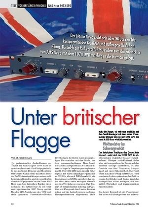 Professional Audio Unter britischer Flagge: AMS Neve 1073 DPD Professional Audio Unter britischer Flagge: AMS Neve 1073 DPD