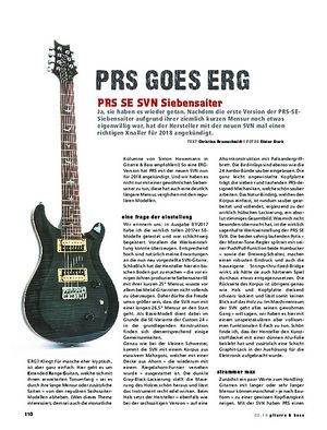 Gitarre & Bass PRS SE SVN Gitarre & Bass PRS SE SVN