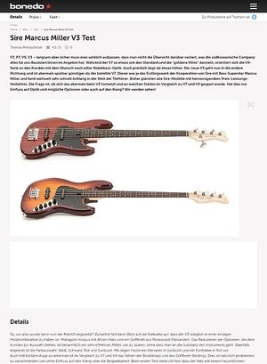Bonedo.de Sire Marcus Miller V3 Bonedo.de Sire Marcus Miller V3