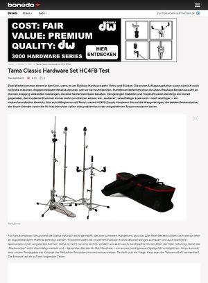 Bonedo.de Tama Classic Hardware Set HC4FB Bonedo.de Tama Classic Hardware Set HC4FB