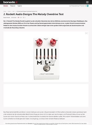 Bonedo.de J. Rockett The Melody Overdrive Bonedo.de J. Rockett The Melody Overdrive