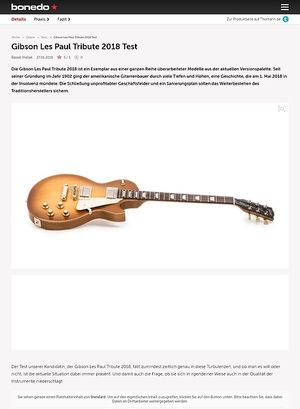 Bonedo.de Gibson Les Paul Tribute 2018 Bonedo.de Gibson Les Paul Tribute 2018
