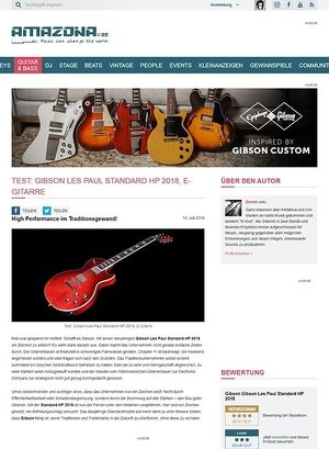 Amazona.de Gibson Les Paul Standard HP 2018 Amazona.de Gibson Les Paul Standard HP 2018