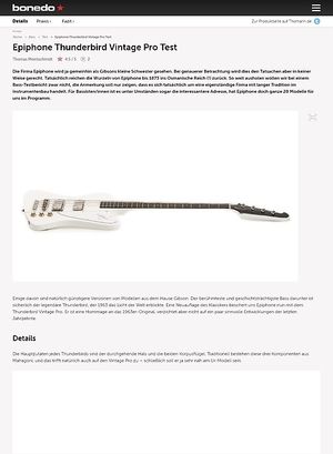 Bonedo.de Epiphone Thunderbird Vintage Pro Bonedo.de Epiphone Thunderbird Vintage Pro