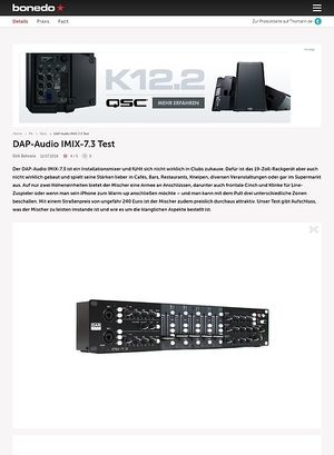 Bonedo.de DAP-Audio IMIX-7.3 Bonedo.de DAP-Audio IMIX-7.3