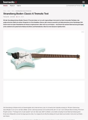 Bonedo.de Strandberg Boden Classic 6 Tremolo Bonedo.de Strandberg Boden Classic 6 Tremolo