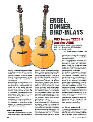Gitarre & Bass PRS Tonare TX20E & Angelus A50E Gitarre & Bass PRS Tonare TX20E & Angelus A50E