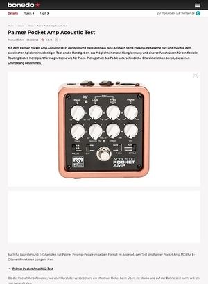 Bonedo.de Palmer Pocket Amp Acoustic Bonedo.de Palmer Pocket Amp Acoustic