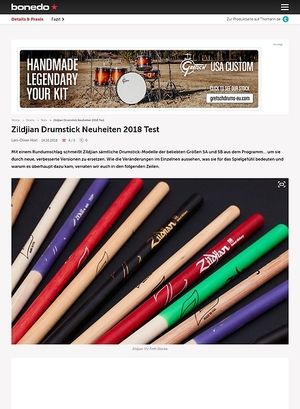 Bonedo.de Zildjian Drumstick Neuheiten 2018 Bonedo.de Zildjian Drumstick Neuheiten 2018